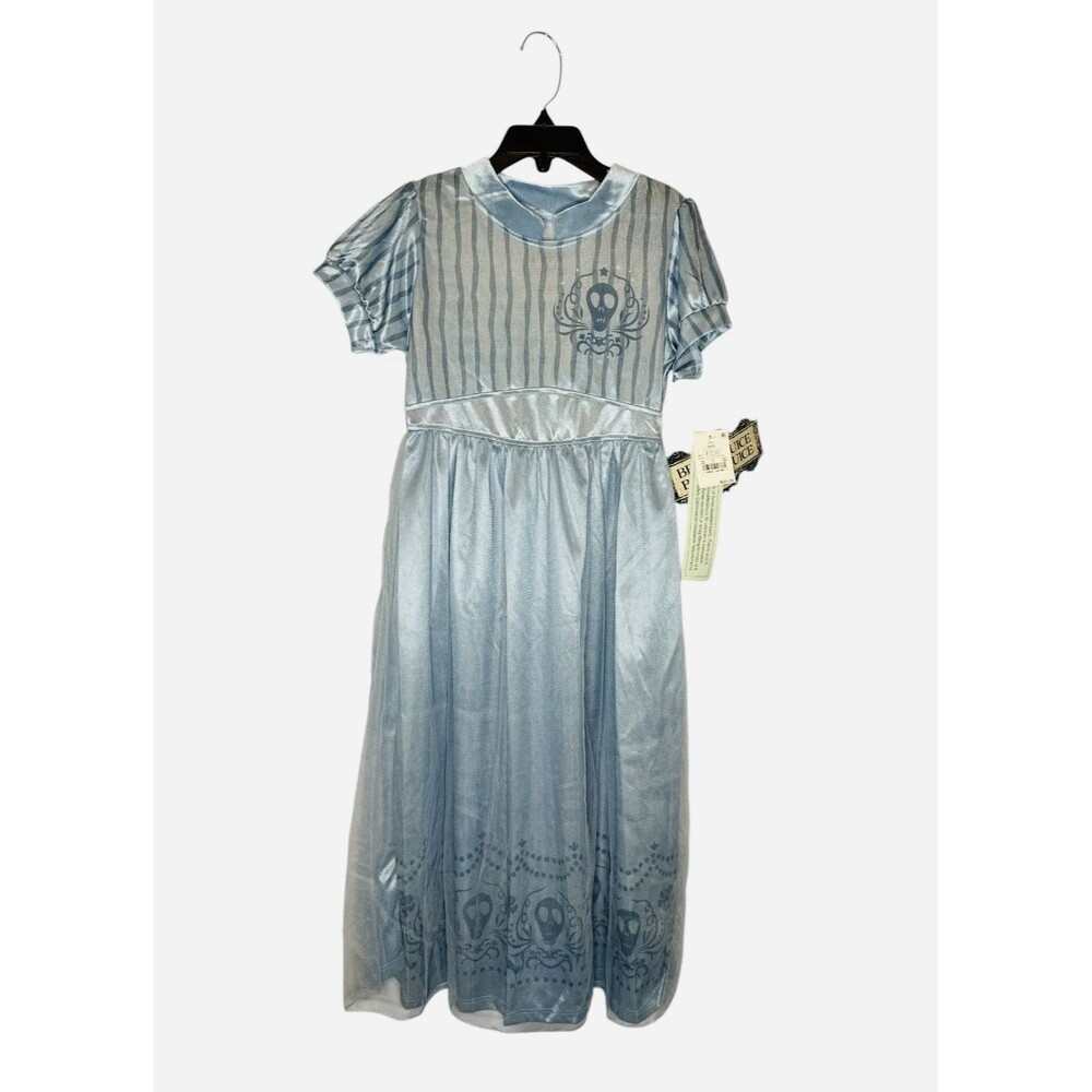 NWT Beetlejuice Astrid Deetz Dress Up NightGown Blue Skull Little Girls‎ Sz M 8